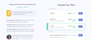 grammarly subscriptions