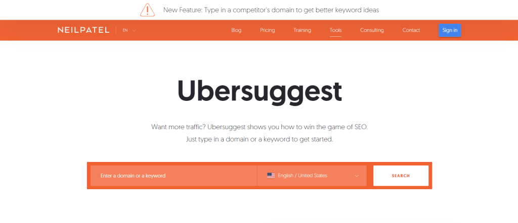 Ubbersuggest Overview