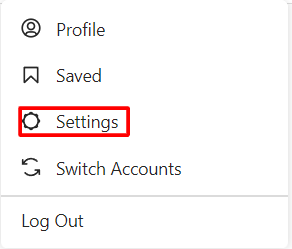Click on setting