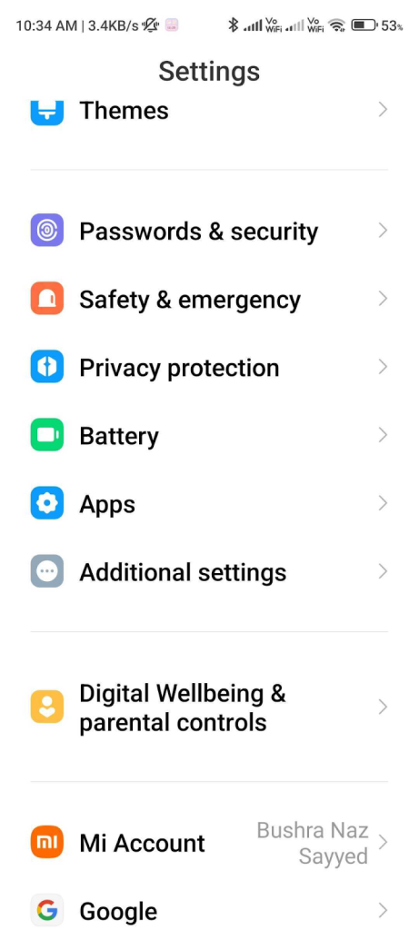Select the ‘Apps’ or ‘Apps and notifications’ option from the settings list