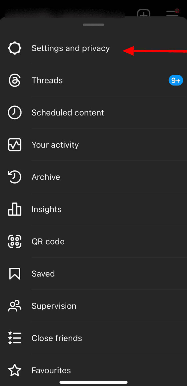 Select Settings- Why can't I react to messages on Instagram